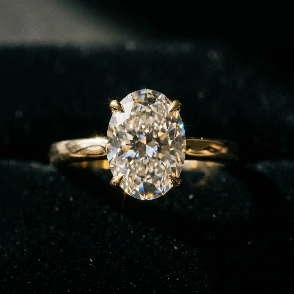 Paulina 3-carat Oval Diamond Engagement Ring Custom Designed in Calgary